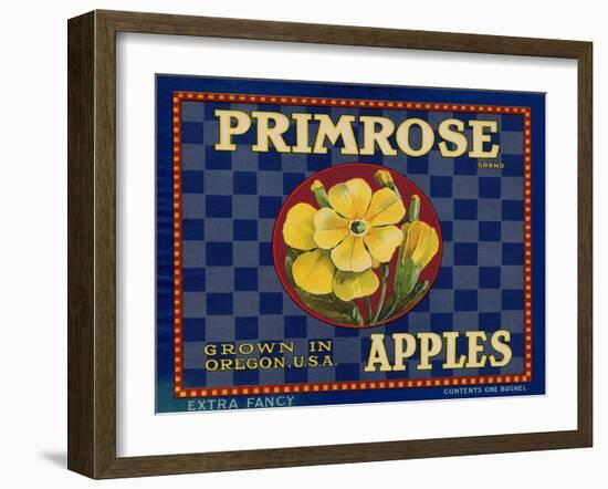 Warshaw Collection of Business Americana Food; Fruit Crate Labels, D.W.C.L. Primrose Brand-null-Framed Art Print