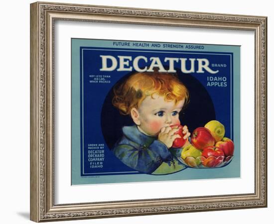 Warshaw Collection of Business Americana Food; Fruit Crate Labels, Dacatur Orchard Company-null-Framed Art Print