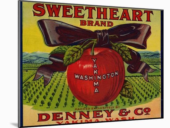 Warshaw Collection of Business Americana Food; Fruit Crate Labels, Denney & Co.-null-Mounted Art Print