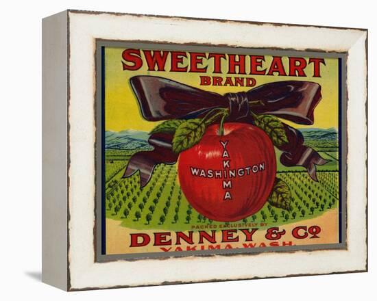 Warshaw Collection of Business Americana Food; Fruit Crate Labels, Denney & Co.-null-Framed Stretched Canvas