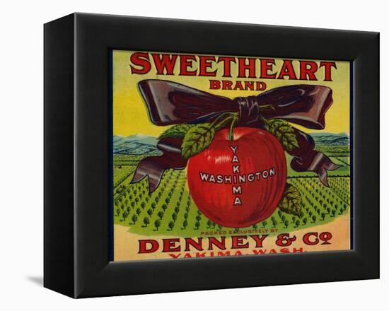 Warshaw Collection of Business Americana Food; Fruit Crate Labels, Denney & Co.-null-Framed Stretched Canvas