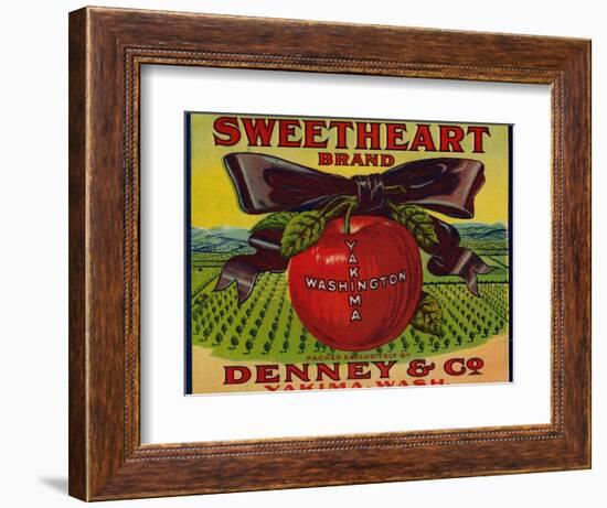 Warshaw Collection of Business Americana Food; Fruit Crate Labels, Denney & Co.-null-Framed Art Print