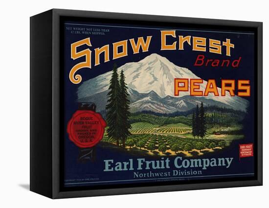 Warshaw Collection of Business Americana Food; Fruit Crate Labels, Earl Fruit Company-null-Framed Stretched Canvas