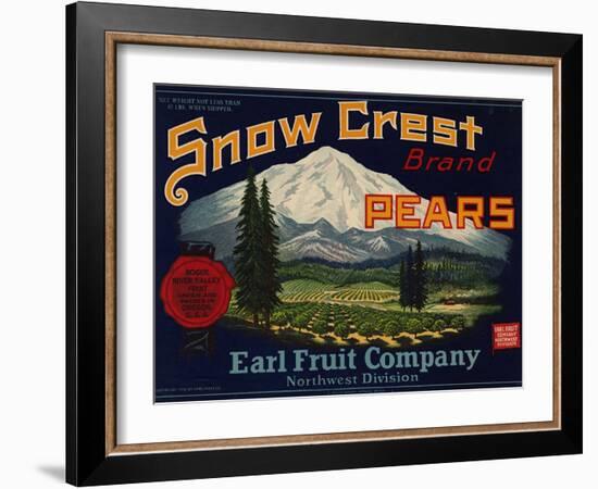 Warshaw Collection of Business Americana Food; Fruit Crate Labels, Earl Fruit Company-null-Framed Art Print