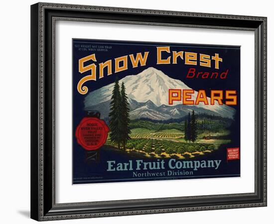 Warshaw Collection of Business Americana Food; Fruit Crate Labels, Earl Fruit Company-null-Framed Art Print