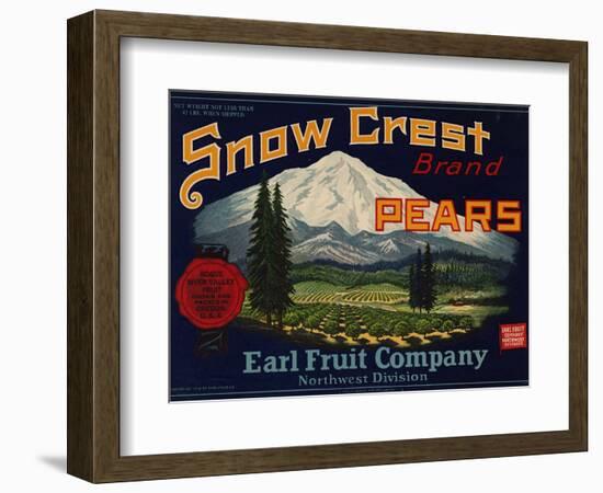 Warshaw Collection of Business Americana Food; Fruit Crate Labels, Earl Fruit Company-null-Framed Art Print