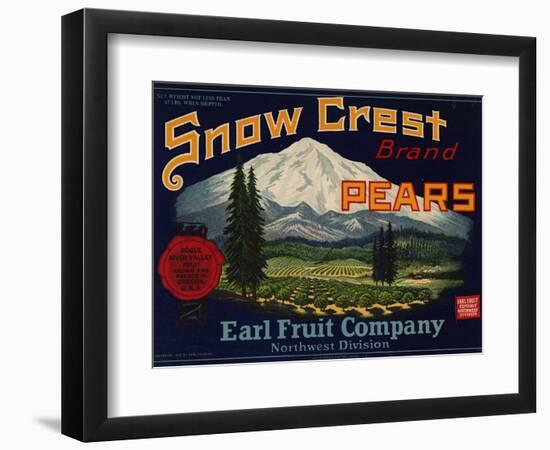 Warshaw Collection of Business Americana Food; Fruit Crate Labels, Earl Fruit Company-null-Framed Art Print