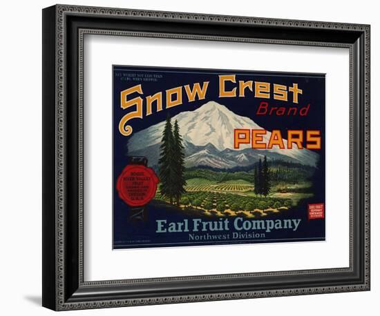 Warshaw Collection of Business Americana Food; Fruit Crate Labels, Earl Fruit Company-null-Framed Art Print