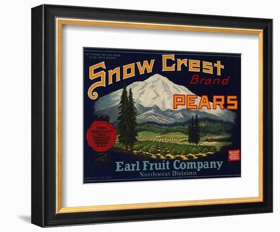 Warshaw Collection of Business Americana Food; Fruit Crate Labels, Earl Fruit Company-null-Framed Art Print