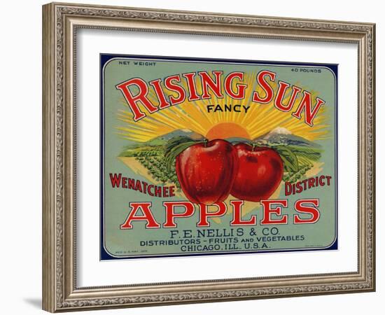 Warshaw Collection of Business Americana Food; Fruit Crate Labels, F.E. Nellis & Co.-null-Framed Art Print