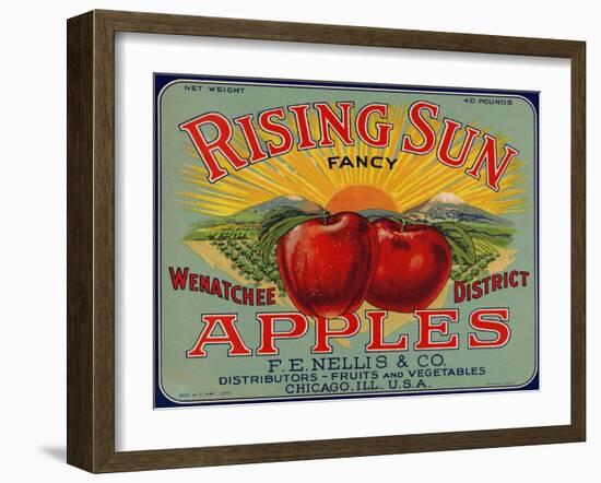 Warshaw Collection of Business Americana Food; Fruit Crate Labels, F.E. Nellis & Co.-null-Framed Art Print