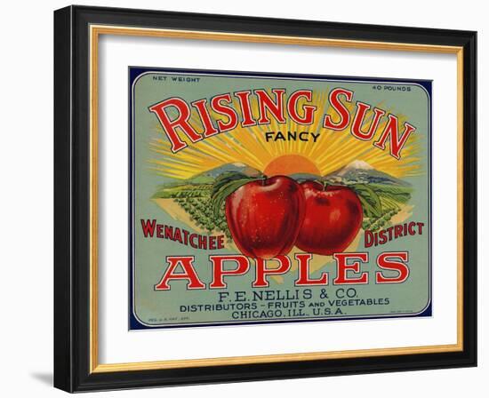 Warshaw Collection of Business Americana Food; Fruit Crate Labels, F.E. Nellis & Co.-null-Framed Art Print