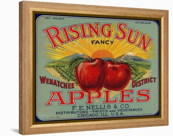 Warshaw Collection of Business Americana Food; Fruit Crate Labels, F.E. Nellis & Co.-null-Framed Stretched Canvas