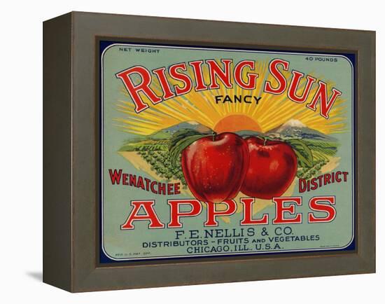 Warshaw Collection of Business Americana Food; Fruit Crate Labels, F.E. Nellis & Co.-null-Framed Stretched Canvas