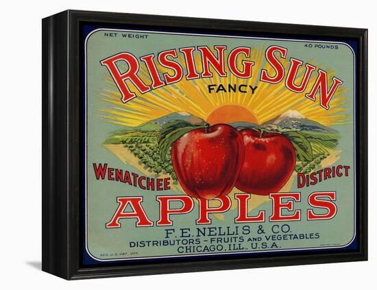 Warshaw Collection of Business Americana Food; Fruit Crate Labels, F.E. Nellis & Co.-null-Framed Stretched Canvas