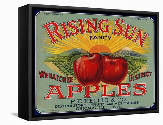 Warshaw Collection of Business Americana Food; Fruit Crate Labels, F.E. Nellis & Co.-null-Framed Stretched Canvas