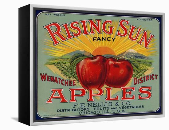 Warshaw Collection of Business Americana Food; Fruit Crate Labels, F.E. Nellis & Co.-null-Framed Stretched Canvas