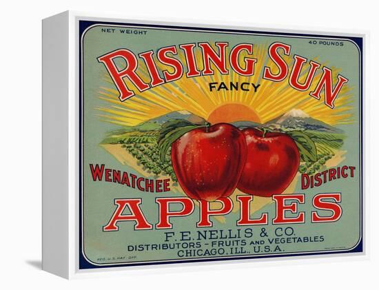 Warshaw Collection of Business Americana Food; Fruit Crate Labels, F.E. Nellis & Co.-null-Framed Stretched Canvas