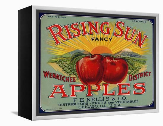 Warshaw Collection of Business Americana Food; Fruit Crate Labels, F.E. Nellis & Co.-null-Framed Stretched Canvas