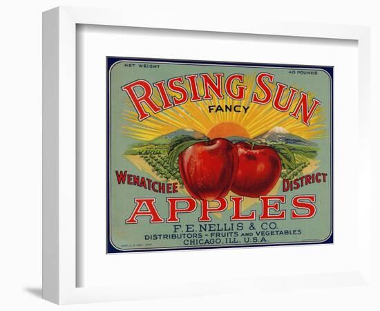 Warshaw Collection of Business Americana Food; Fruit Crate Labels, F.E. Nellis & Co.-null-Framed Premium Giclee Print