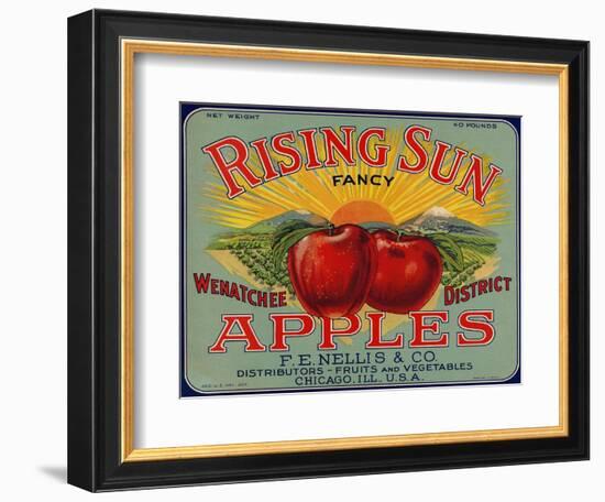 Warshaw Collection of Business Americana Food; Fruit Crate Labels, F.E. Nellis & Co.-null-Framed Premium Giclee Print