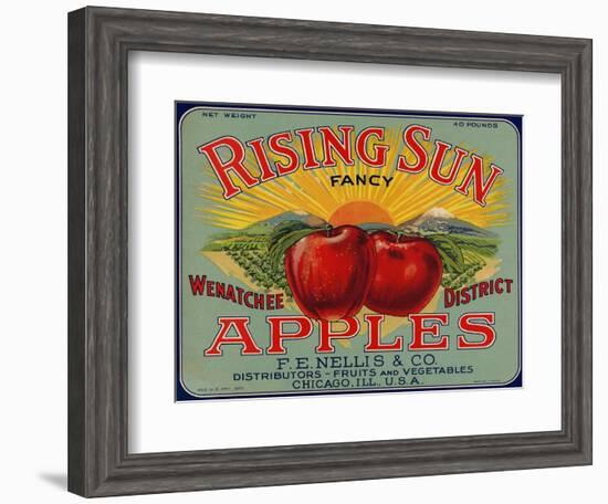 Warshaw Collection of Business Americana Food; Fruit Crate Labels, F.E. Nellis & Co.-null-Framed Art Print