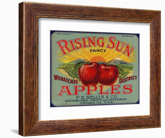 Warshaw Collection of Business Americana Food; Fruit Crate Labels, F.E. Nellis & Co.-null-Framed Art Print
