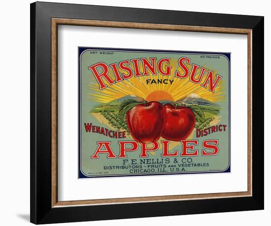 Warshaw Collection of Business Americana Food; Fruit Crate Labels, F.E. Nellis & Co.-null-Framed Art Print