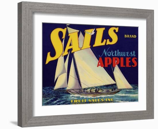 Warshaw Collection of Business Americana Food; Fruit Crate Labels, Fruit Sales Co.-null-Framed Art Print
