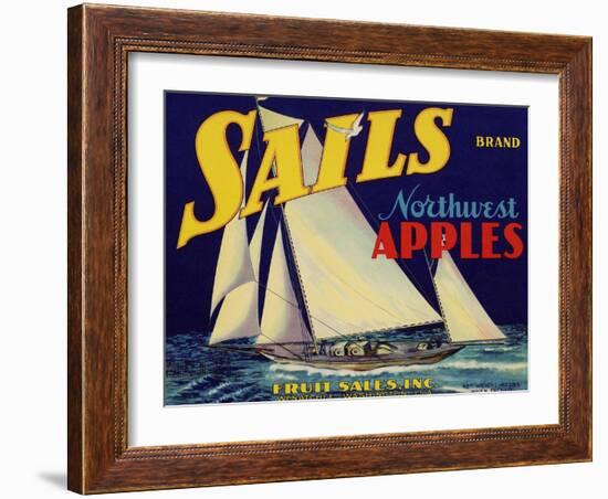 Warshaw Collection of Business Americana Food; Fruit Crate Labels, Fruit Sales Co.-null-Framed Art Print