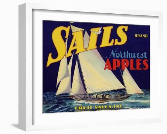 Warshaw Collection of Business Americana Food; Fruit Crate Labels, Fruit Sales Co.-null-Framed Art Print