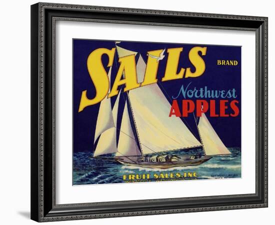 Warshaw Collection of Business Americana Food; Fruit Crate Labels, Fruit Sales Co.-null-Framed Art Print