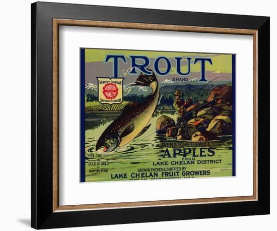 Warshaw Collection of Business Americana Food; Fruit Crate Labels, Lake Chelan Fruit Growers-null-Framed Art Print