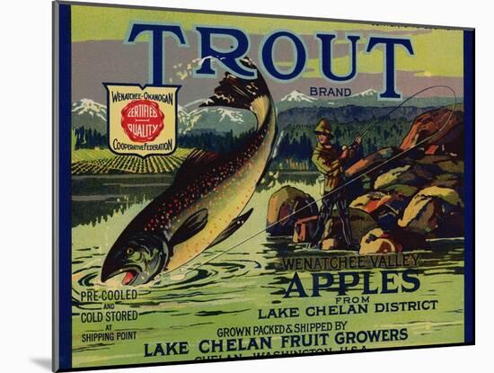 Warshaw Collection of Business Americana Food; Fruit Crate Labels, Lake Chelan Fruit Growers-null-Mounted Art Print