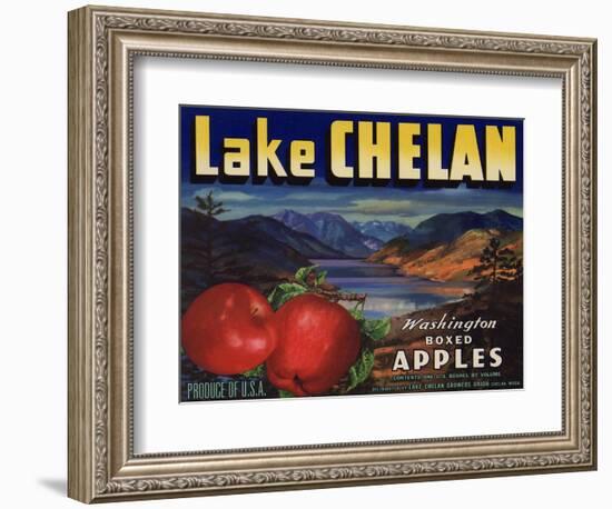 Warshaw Collection of Business Americana Food; Fruit Crate Labels, Lake Chelan Growers Union-null-Framed Premium Giclee Print