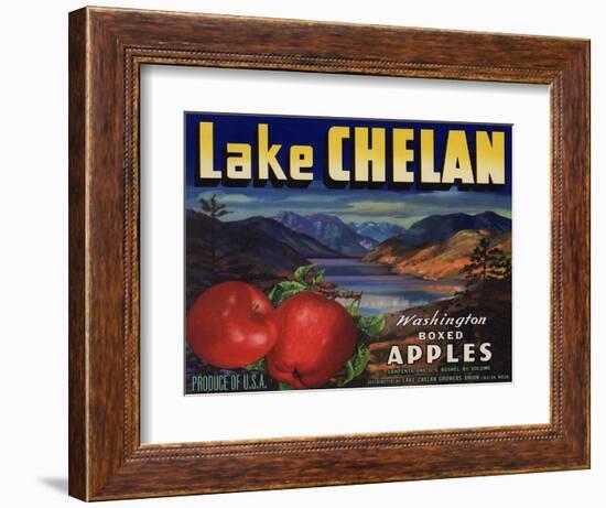 Warshaw Collection of Business Americana Food; Fruit Crate Labels, Lake Chelan Growers Union-null-Framed Premium Giclee Print