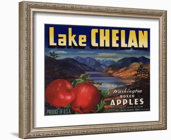 Warshaw Collection of Business Americana Food; Fruit Crate Labels, Lake Chelan Growers Union-null-Framed Art Print