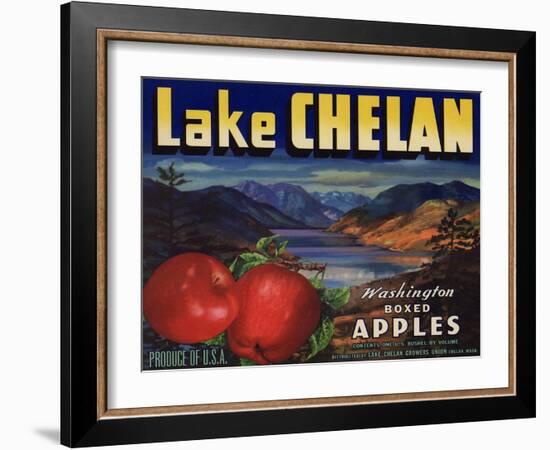 Warshaw Collection of Business Americana Food; Fruit Crate Labels, Lake Chelan Growers Union-null-Framed Art Print