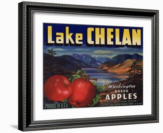 Warshaw Collection of Business Americana Food; Fruit Crate Labels, Lake Chelan Growers Union-null-Framed Art Print