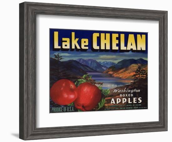 Warshaw Collection of Business Americana Food; Fruit Crate Labels, Lake Chelan Growers Union-null-Framed Art Print