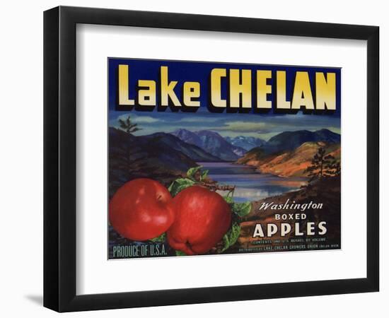 Warshaw Collection of Business Americana Food; Fruit Crate Labels, Lake Chelan Growers Union--Framed Art Print