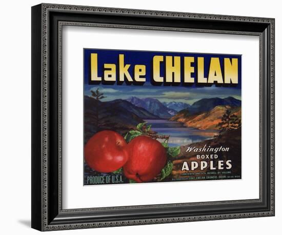 Warshaw Collection of Business Americana Food; Fruit Crate Labels, Lake Chelan Growers Union-null-Framed Art Print