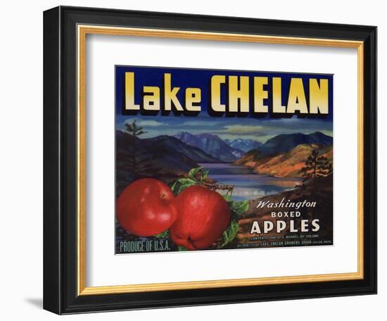 Warshaw Collection of Business Americana Food; Fruit Crate Labels, Lake Chelan Growers Union-null-Framed Art Print