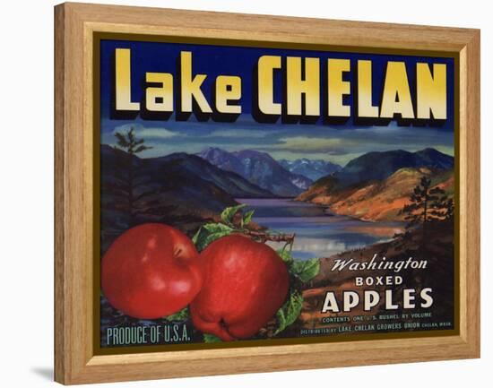 Warshaw Collection of Business Americana Food; Fruit Crate Labels, Lake Chelan Growers Union-null-Framed Stretched Canvas