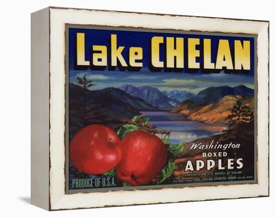 Warshaw Collection of Business Americana Food; Fruit Crate Labels, Lake Chelan Growers Union-null-Framed Stretched Canvas