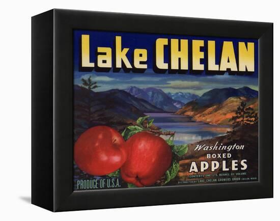 Warshaw Collection of Business Americana Food; Fruit Crate Labels, Lake Chelan Growers Union-null-Framed Stretched Canvas