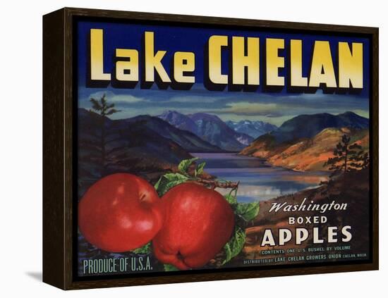 Warshaw Collection of Business Americana Food; Fruit Crate Labels, Lake Chelan Growers Union-null-Framed Stretched Canvas