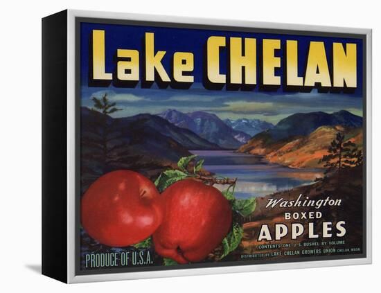 Warshaw Collection of Business Americana Food; Fruit Crate Labels, Lake Chelan Growers Union-null-Framed Stretched Canvas