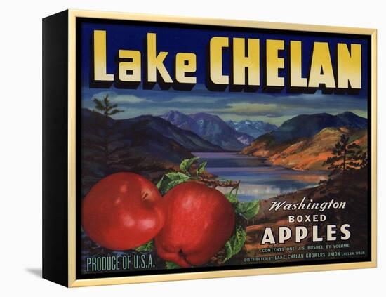 Warshaw Collection of Business Americana Food; Fruit Crate Labels, Lake Chelan Growers Union-null-Framed Stretched Canvas