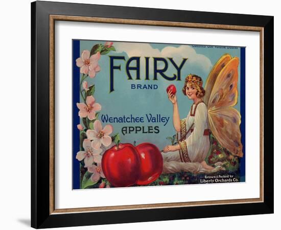 Warshaw Collection of Business Americana Food; Fruit Crate Labels, Liberty Orchard Co.-null-Framed Art Print